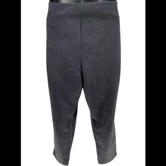 Women with Control Tummy Control Faux Suede Legging Noir Black - Petite - Picture 2 of 3